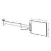 Azar Displays Two-Sided Aisle Acrylic Sign Holder W/ TelescopicGripper 7" x 5", PK4 107557